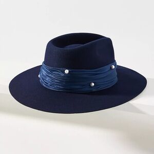 Lele Sadoughi Hat with Pearl Accents